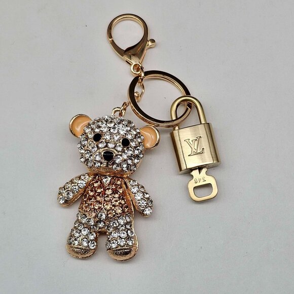 Authentic Louis Vuitton Lock & Key with unbranded Bagcharm, Keycharm, Keychain - Picture 1 of 7